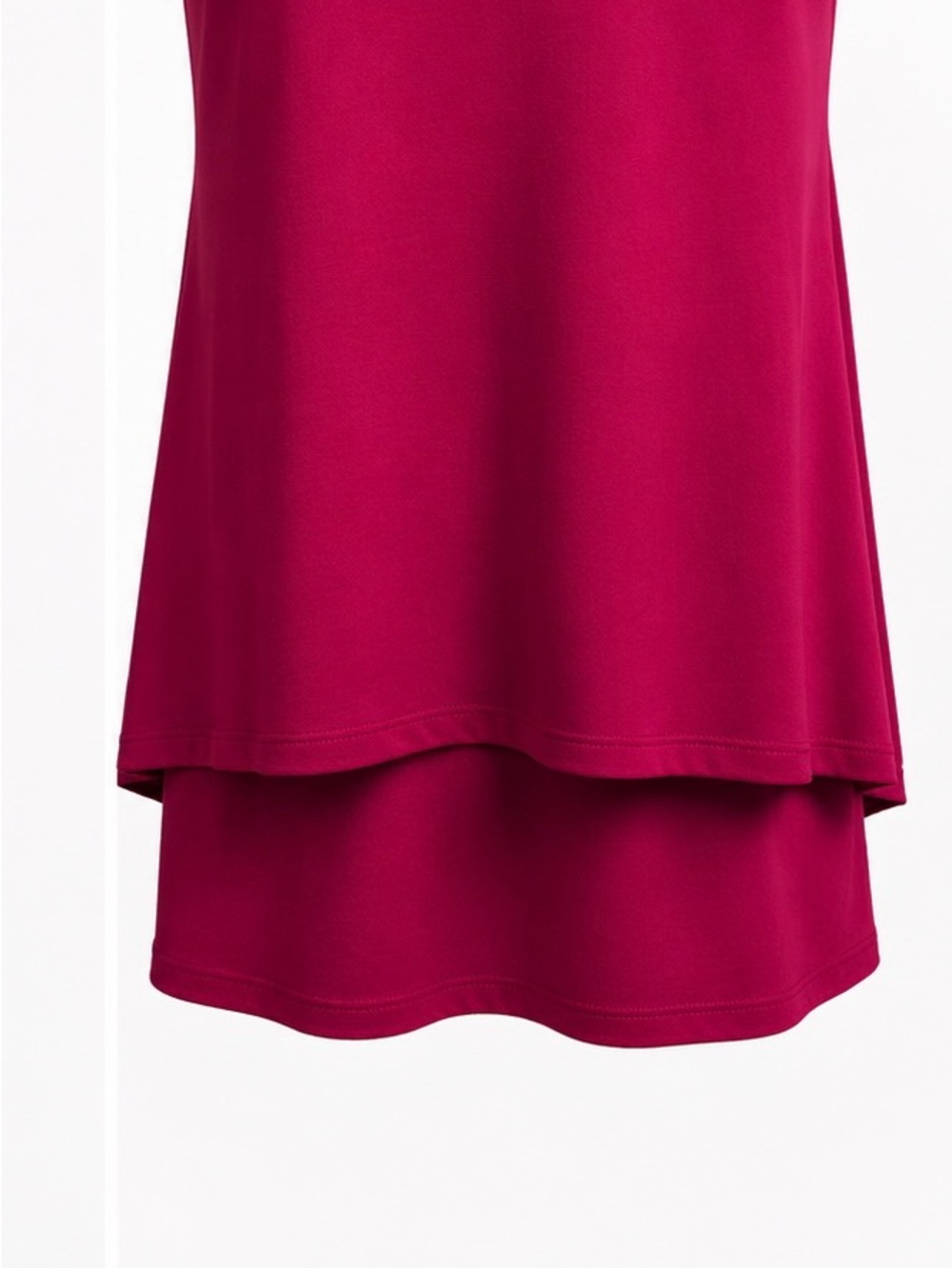 Soft‎ Surroundings Petite Small Dark Fuchsia Pink Layered Tunic Top Casual Chic - Picture 5 of 8